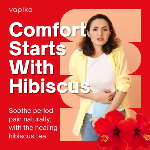 Vapika Hibiscus Herbal Tea – rich in antioxidants, supports heart health & glowing skin